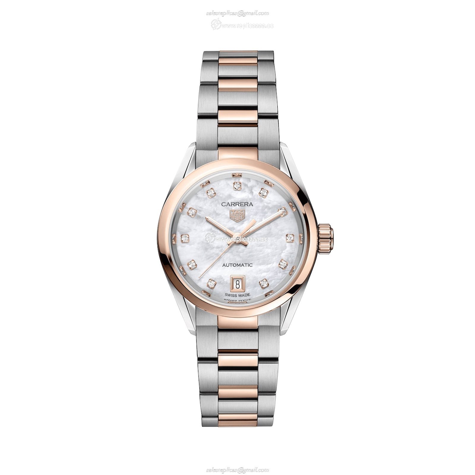 TAG Heuer Carrera 29mm Bicolour Ladies details WBN2450.BD0569 1 TAG Heuer Carrera 29mm Bicolour Ladies details WBN2450.BD0569