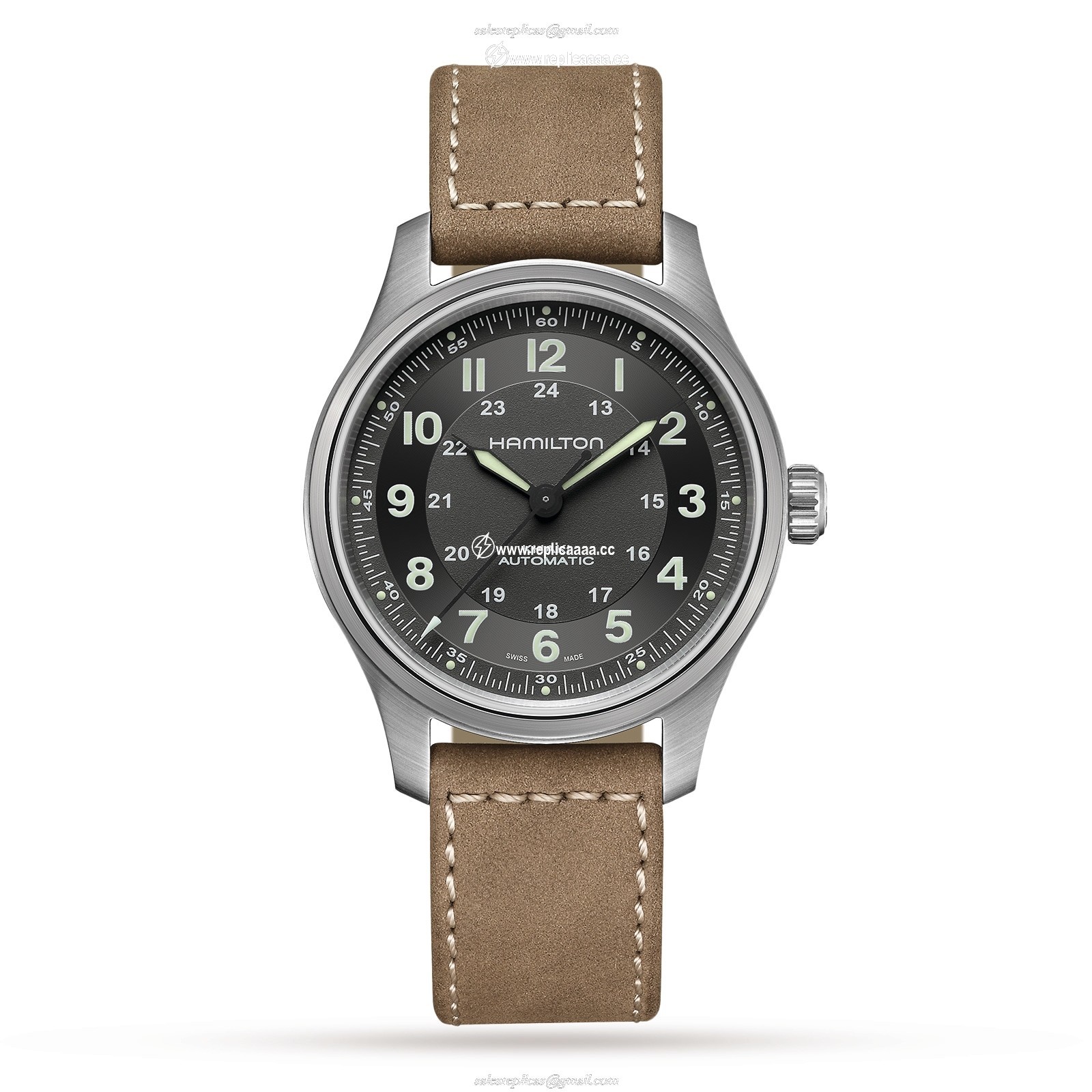 Hamilton Khaki Field Titanium Auto 42mm Mens details Grey H70545550 1 Hamilton Khaki Field Titanium Auto 42mm Mens details Grey H70545550