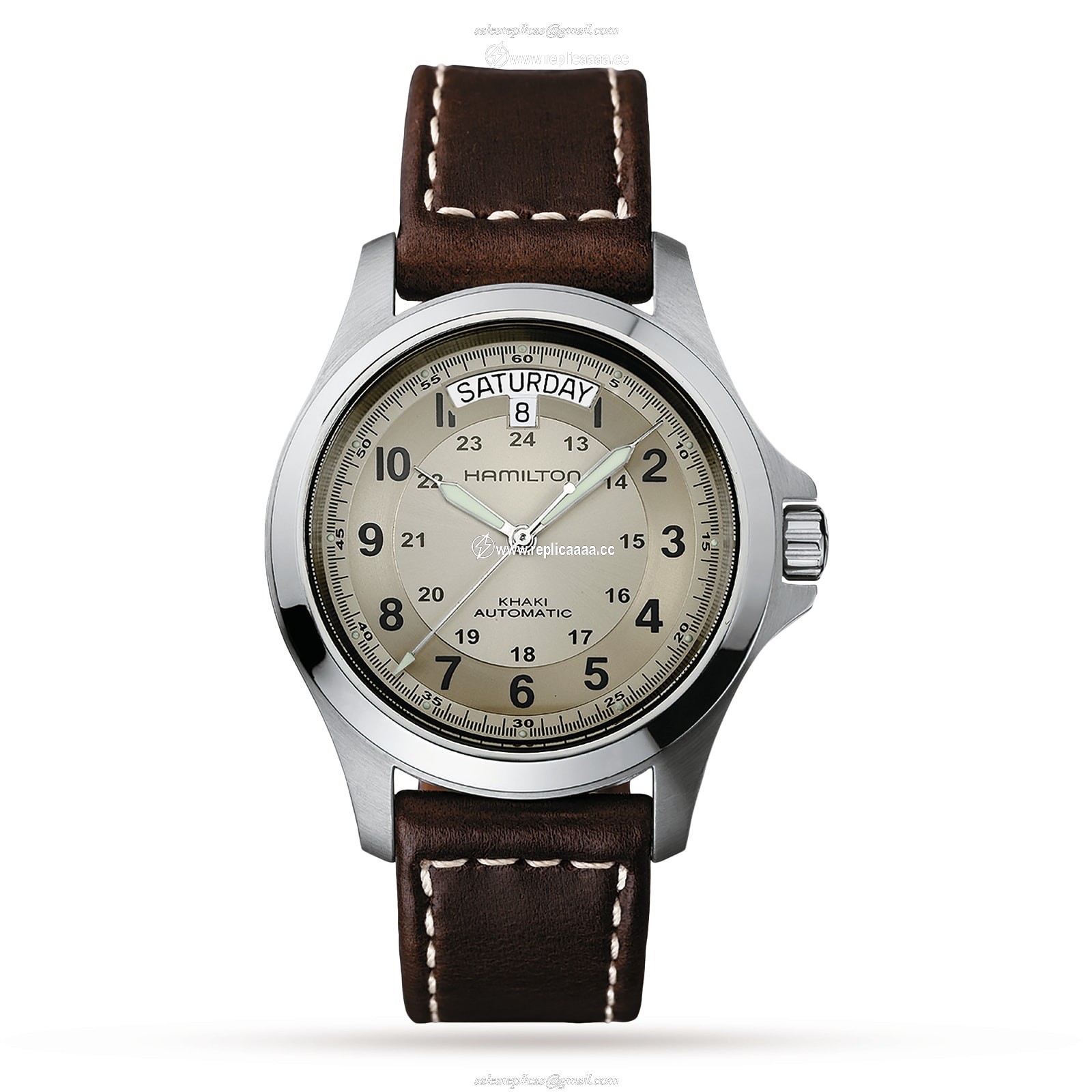 Hamilton Khaki Field King Auto 40mm Mens details Champagne H64455523 1 Hamilton Khaki Field King Auto 40mm Mens details Champagne H64455523