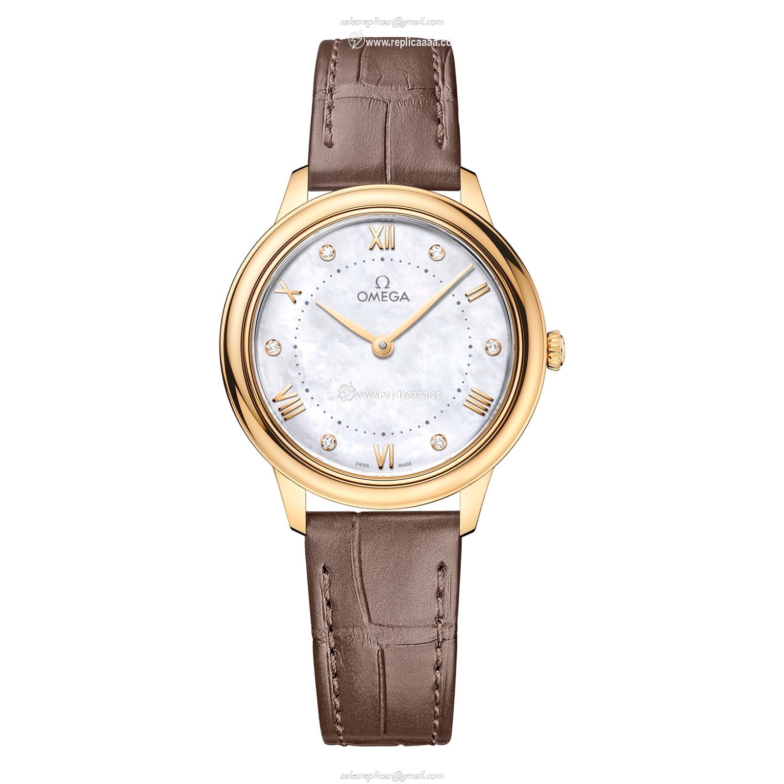 Omega De Ville Prestige 30mm Ladies details Mother Of Pearl Yellow Gold O43453306055002 1 Omega De Ville Prestige 30mm Ladies details Mother Of Pearl Yellow Gold O43453306055002