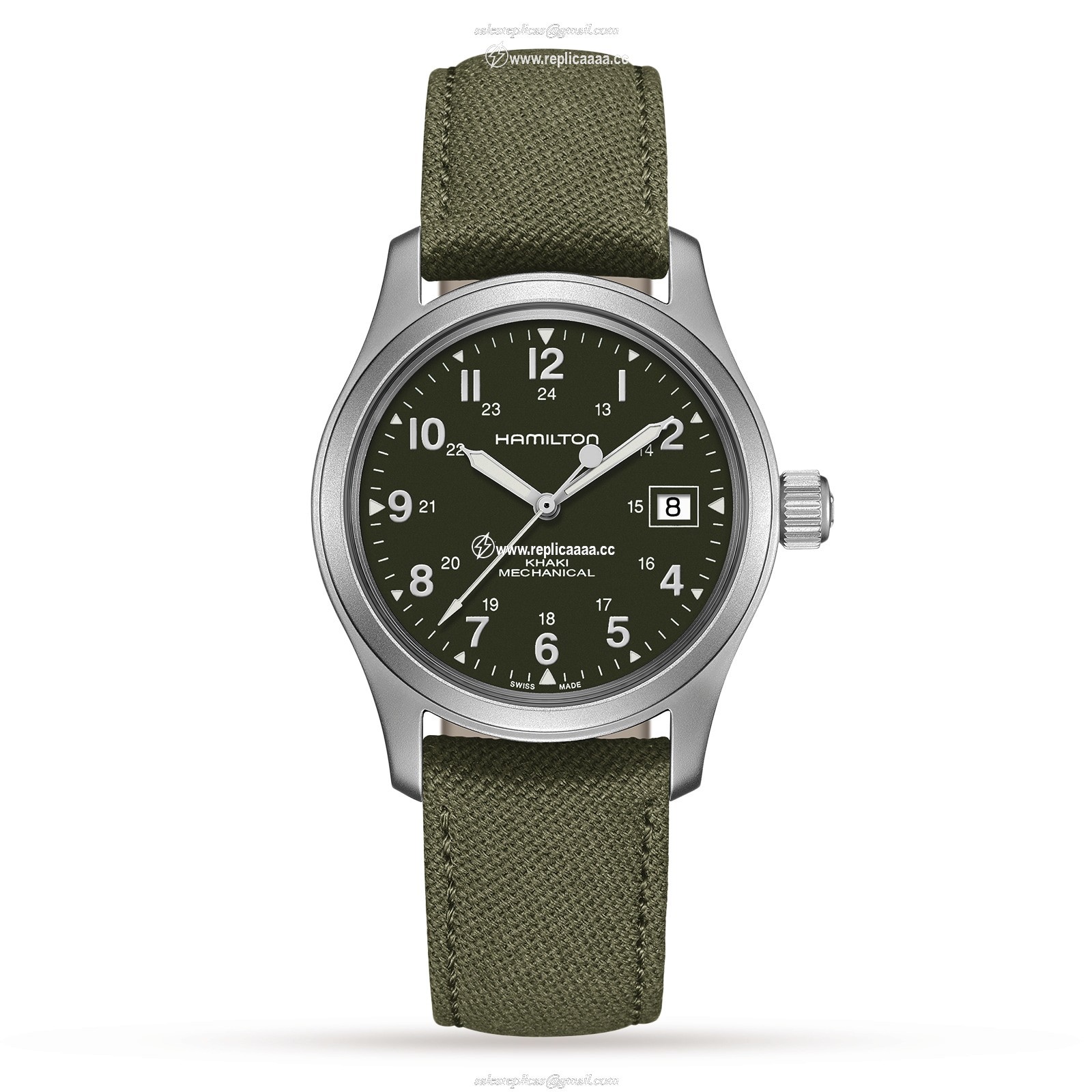 Hamilton Khaki Field Mechanical 38mm Mens details Green H69439363