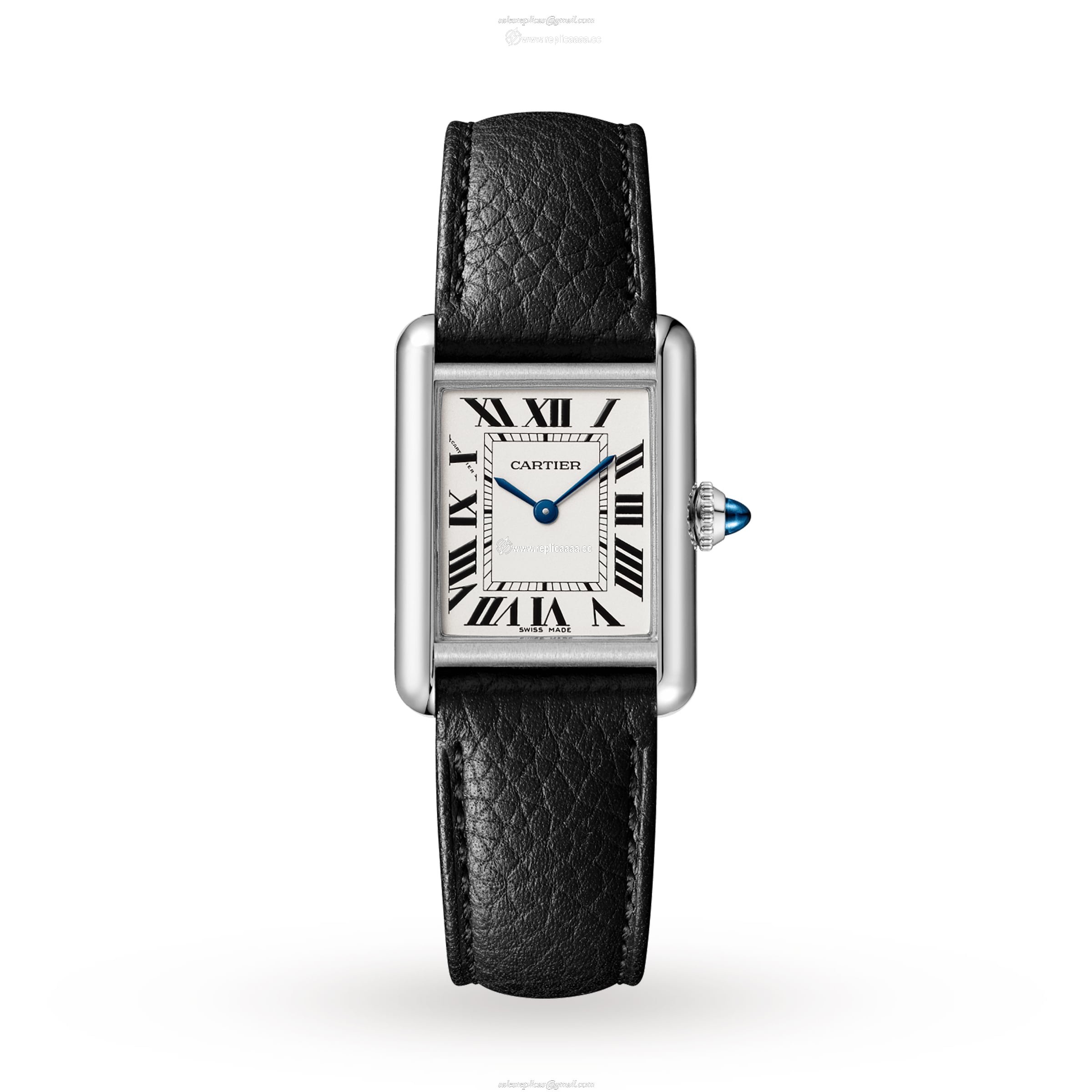 Cartier Tank Must Small Model Quartz Movement Steel Leather WSTA0042