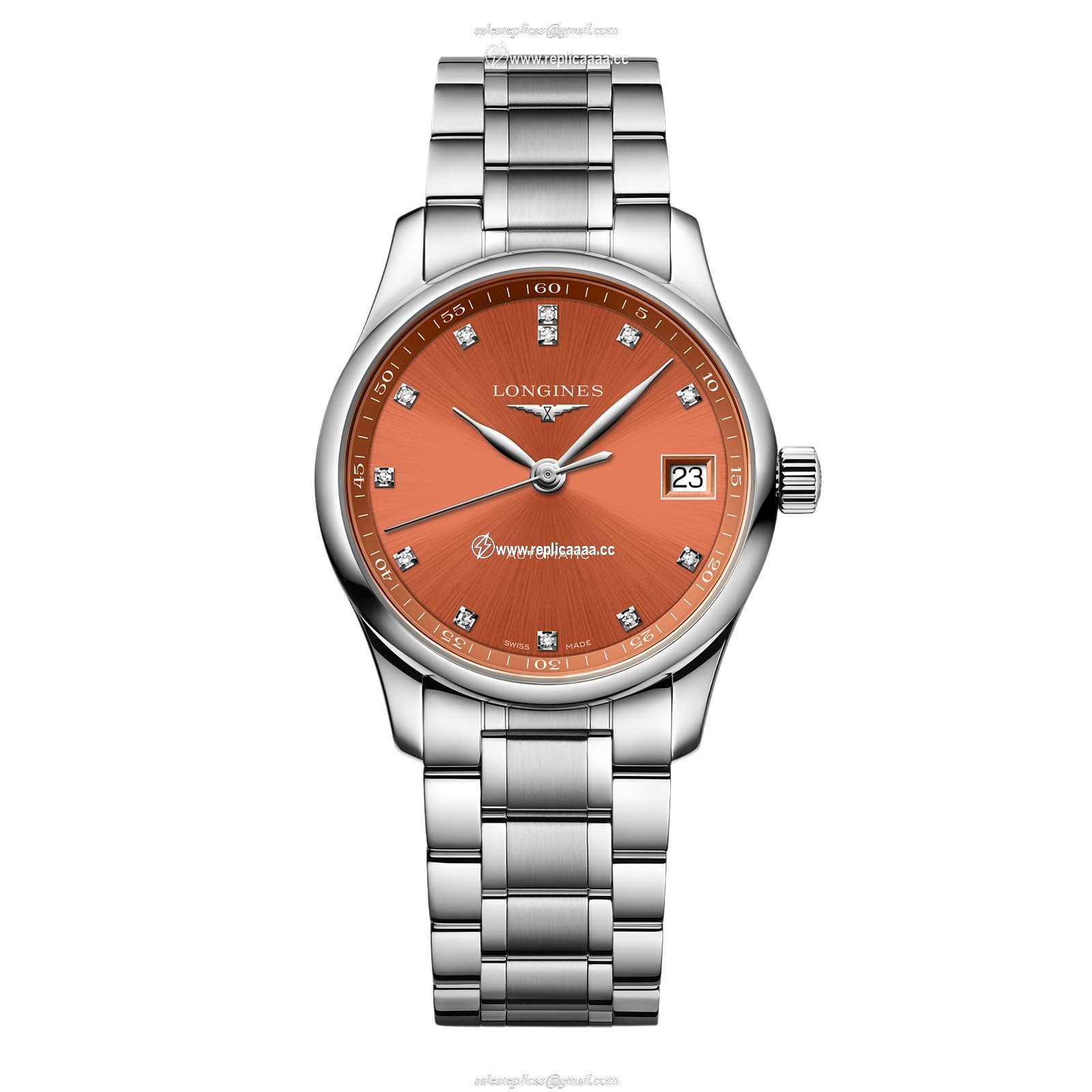 Longines Master Collection 34mm Ladies details Orange L23574086 1 Longines Master Collection 34mm Ladies details Orange L23574086