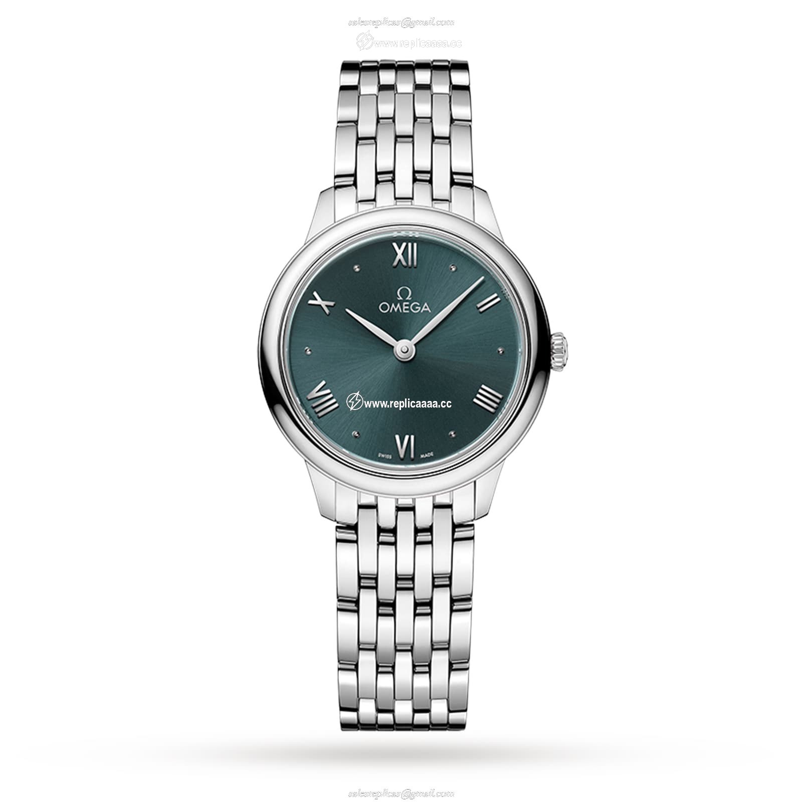 Omega De Ville Prestige Quartz 27.5mm Ladies details Green O43410286010001 1 Omega De Ville Prestige Quartz 27.5mm Ladies details Green O43410286010001
