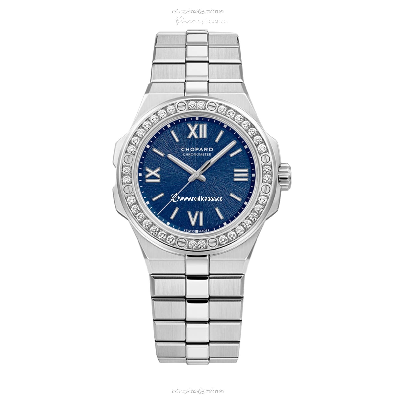 Chopard Alpine Eagle 36mm Ladies details Automatic Lucent Steel Diamonds 298601-3004