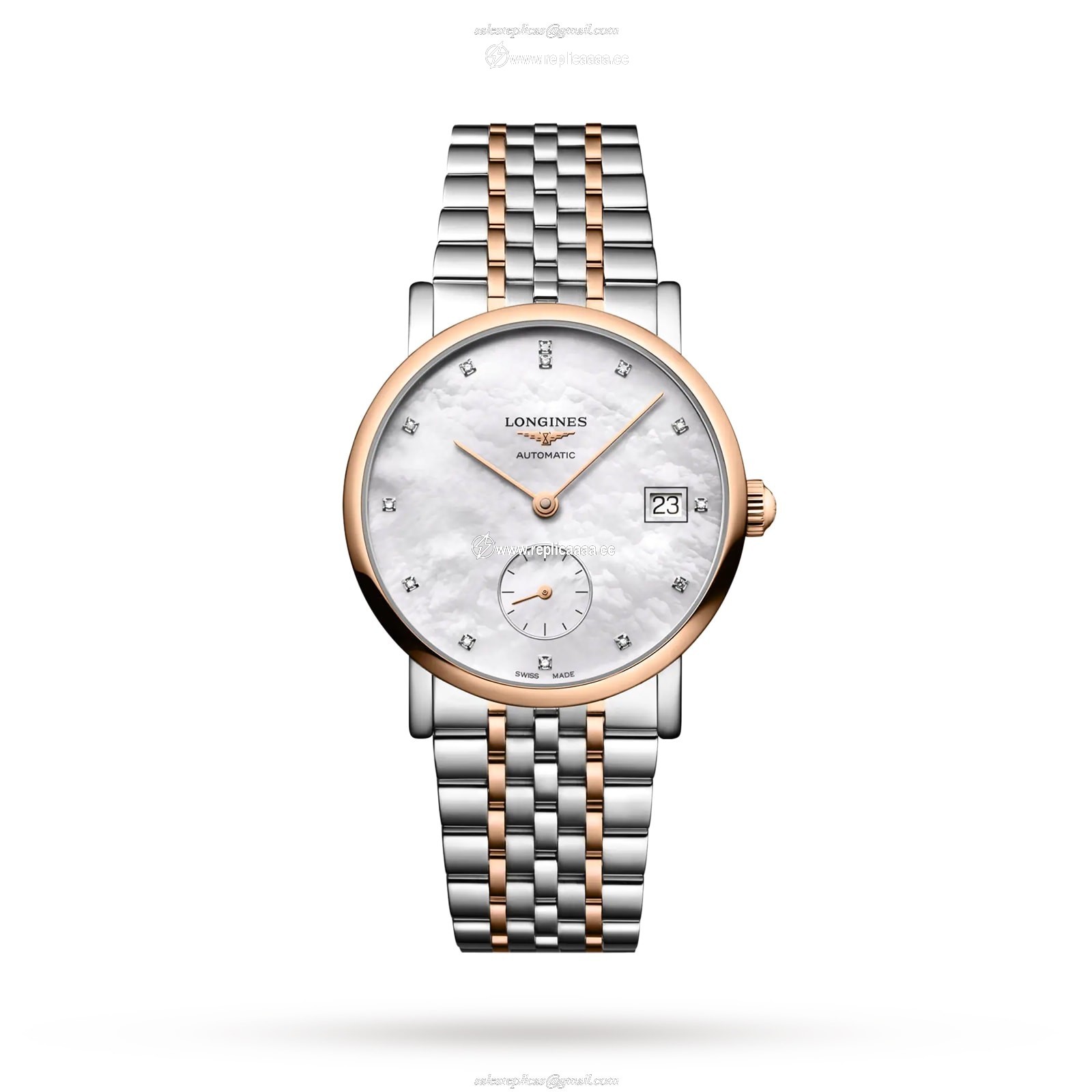 Longines Elegant Collection 34.5mm Ladies details Rose Gold L43125877 1 Longines Elegant Collection 34.5mm Ladies details Rose Gold L43125877