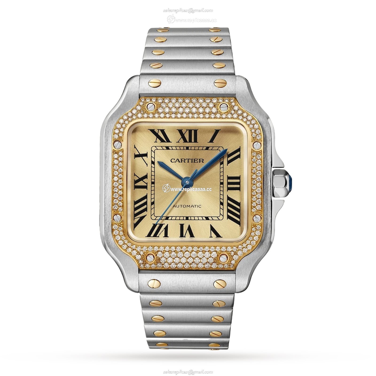 Cartier Santos De Cartier Medium Model Mechanical Movement With Automatic Winding W3SA0007 1 Cartier Santos De Cartier Medium Model Mechanical Movement With Automatic Winding W3SA0007