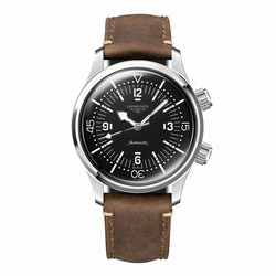 Longines Legend Diver 39mm Mens details Black Leather L37644500