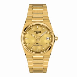 Tissot PRX Powermatic 80 35mm Unisex details Gold T1372073302100