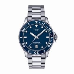Tissot Seastar 1000 40mm Mens details Blue T1204101104100