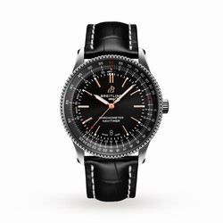Breitling Navitimer Automatic 41 Black Leather Strap details A17326241B1P1
