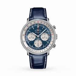 Breitling Navitimer Chronograph 41mm Mens details White Eyed Blue Dial AB0139631C1P1