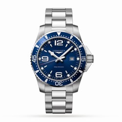 Longines HydroConquest 44mm Stainless Steel Mens details - Blue L38404966