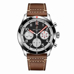 Breitling Classic AVI Chronograph 42 Mosquito Leather Strap details Y233801A1B1X1