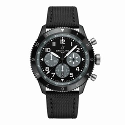 Breitling Super AVI B04 Chronograph GMT Mosquito Night Fighter 46mm Mens details Black SB04451A1B1X1