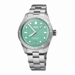 Oris Divers 38mm Unisex details Green Stainless Steel 01 733 7771 4057-07 8 19 18