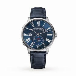 Ulysse Nardin Marine Torpilleur Dual Time 44mm Stainless Steel Case And Bezel 3343-320-3A/1A