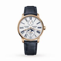 Ulysse Nardin Marine Torpilleur Moonphase 42mm 18ct Rose Gold Case And Bezel 1192-310-0A/1A