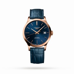 Longines Record 38.5mm Mens details Sunray Blue L28208922
