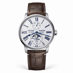 Ulysse Nardin Marine Torpilleur Moonphase 42mm Stainless Steel Case And Bezel 1193-310LE-0A-175/1B