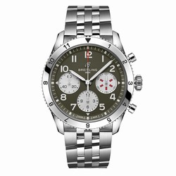 Breitling Classic AVI Chronograph 42 Curtiss P-40 Warhawk Stainless Steel details A233802A1L1A1