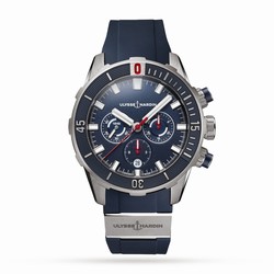 Ulysse Nardin Diver Chronograph 44mm Titanium Case And Bezel 1503-170-3/93