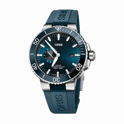 Oris Aquis 45.5mm Mens details Blue Rubber 01 743 7733 4155-07 4 24 69EB