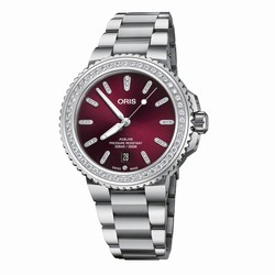 Oris Aquis Cherry Diamond Bezel 41.5mm Unisex details - Stainless Steel Strap 01 733 7766 4998-07 8 22 05PEB