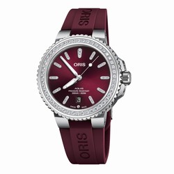 Oris Aquis Cherry Diamond Bezel 41.5mm Unisex details - Rubber Strap 01 733 7766 4998-07 4 22 68FC
