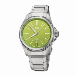 Oris Pro Pilot X 39mm Mens details - Kermit Edition? 01 400 7778 7157-SET