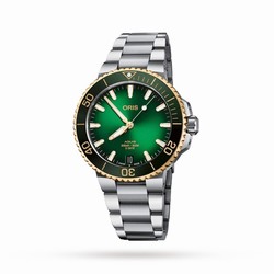 Oris Aquis Date Calibre 400 41.5mm Green Dial Mens details 01 400 7769 6357-07 8 22 09PEB