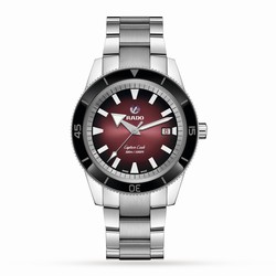 Rado Captain Cook Red Automatic 42mm Mens details R32105353