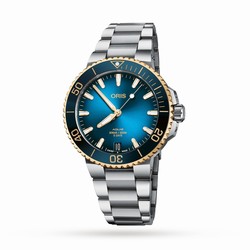 Oris Aquis Date Calibre 400 41.5mm Mens details Blue 01 400 7769 6355-07 8 22 09PEB