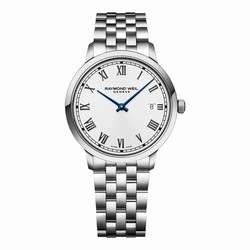 Raymond Weil Toccata 39mm Mens details White Stainless Steel 5485-ST-00359