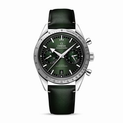 Omega Speedmaster 57 Co-Axial Master Chronometer Chronograph 40.5mm Mens details Green O33212415110001