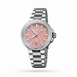 Oris Aquis Date 36.5mm Unisex details Pink 01 733 7770 4158-07 8 18 05P