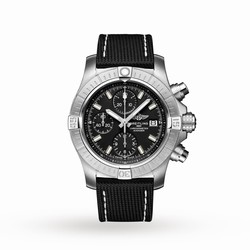 Breitling Avenger Chronograph 43 Stainless Steel Leather Strap details A13385101B1X2
