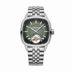 Raymond Weil Freelancer 40mm Mens details Green 2790-ST-52051