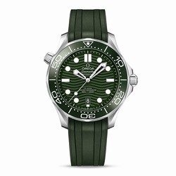 Omega Seamaster Diver 300m Co-Axial Master Chronometer 42mm Mens details Green O21032422010001
