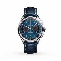 Breitling Premier B01 Chronograph 42 Stainless Steel Leather Strap details AB0118A61C1P1