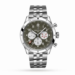 Breitling Super AVI B04 Chronograph GMT 46 Curtiss Warhawk details AB04452A1L1A1