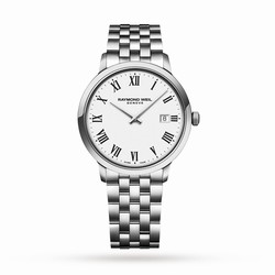 Raymond Weil Toccata 39mm Quartz Mens details White 5485-ST-00300