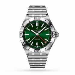 Breitling Chronomat Automatic GMT 40 Green Dial details A32398101L1A1