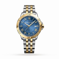 Raymond Weil Tango Mens Classic Two-Tone Gold Steel details 41mm 8160-STP-00508
