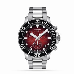 Tissot T-Sport Seastar 1000 Quartz Chronograph 45.5mm Mens details Red T1204171142100