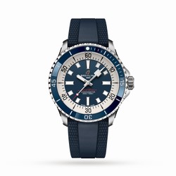 Breitling Superocean Automatic 42 Stainless Steel Rubber Strap details A17375E71C1S1