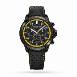 Raymond Weil Tango 43mm Mens details Black Rubber 8570-BKR-05275