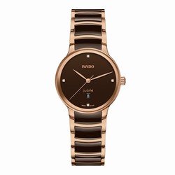 Rado Centrix Diamonds 30.5mm Ladies details Brown R30024712