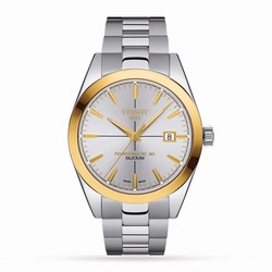 Tissot Gentleman Powermatic 80 Silicium Solid 18k Gold Bezel 40mm Mens details T9274074103101