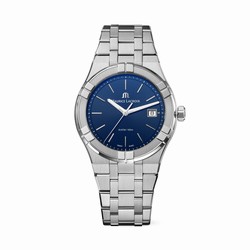Maurice Lacroix Aikon Quartz Date 40mm Mens details Navy AI1108-SS002-430-1